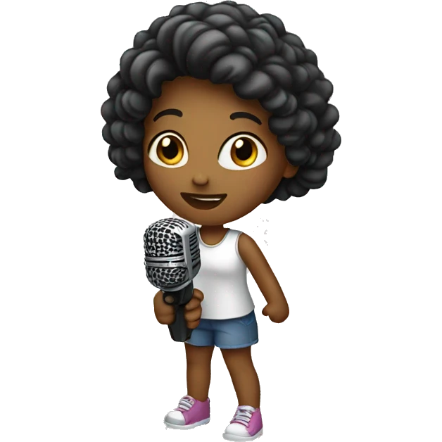 Girl with a microphone  emoji
