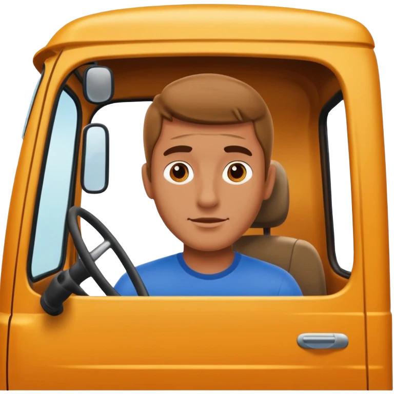 Guy inside truck emoji
