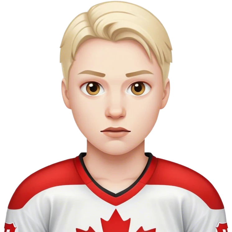 Fierce Canadian hockey player ￼ emoji