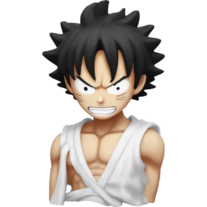 luffy Gear 5 en blanc emoji