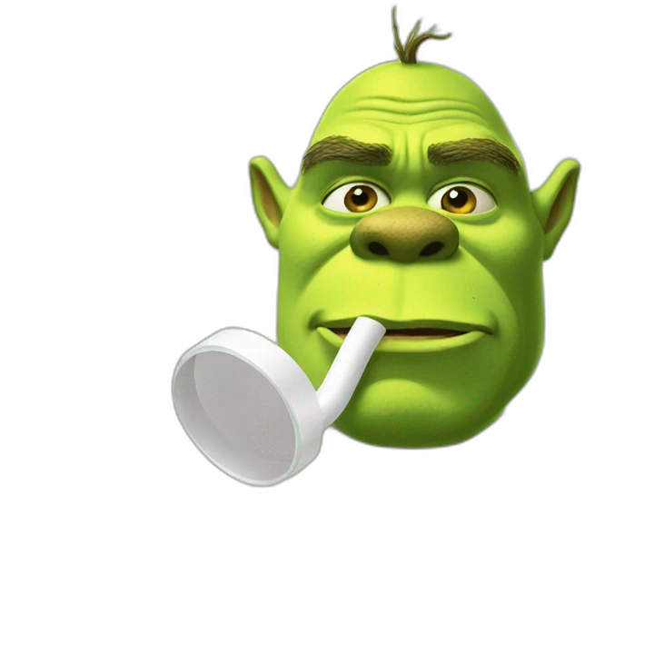 shrek sniffs drugs emoji