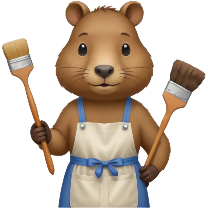 capybara painter emoji