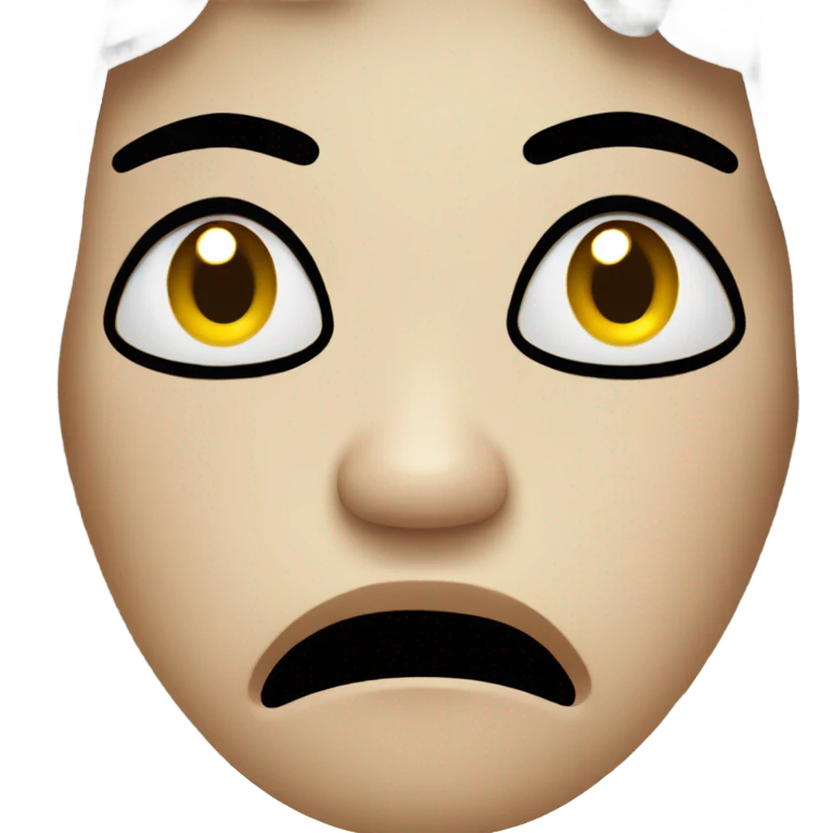 Crying face with pouty lips emoji