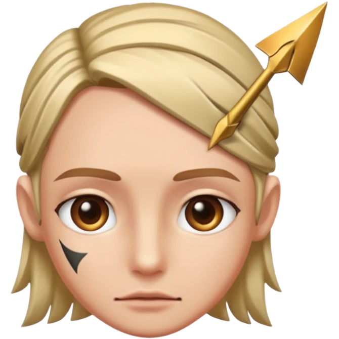 forhead with arrow emoji
