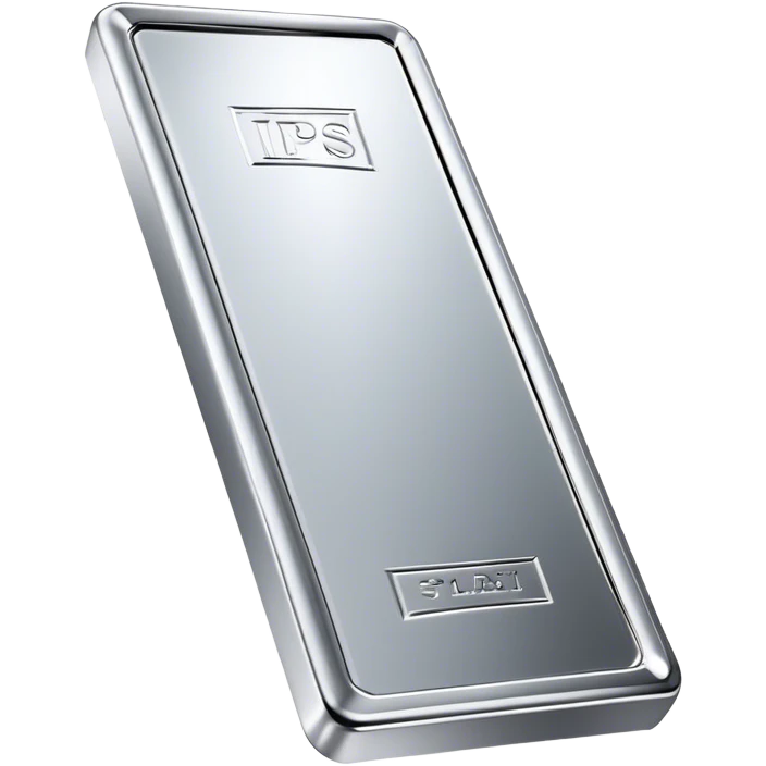 Cinematic Realistic Silver Bar, Cool and gleaming, with smooth, polished silver surfaces reflecting the light in soft, pristine highlights. The elegant shine of the metal exudes sophistication and timeless class. Soft glowing outline, capturing the essence of refined luxury and understated elegance in polished silver. emoji