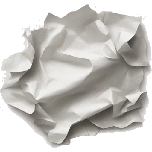 Crumbled paper emoji