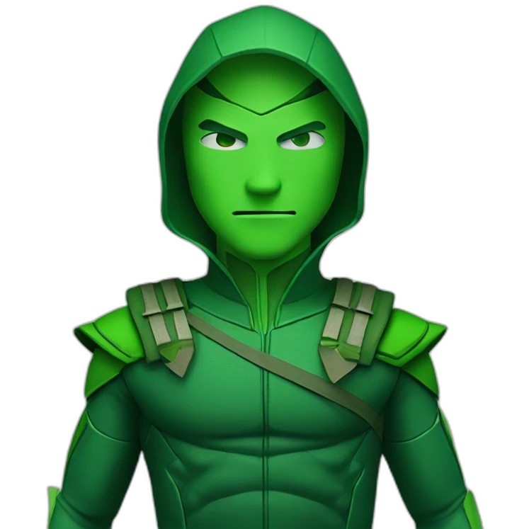 green arrow shape man emoji