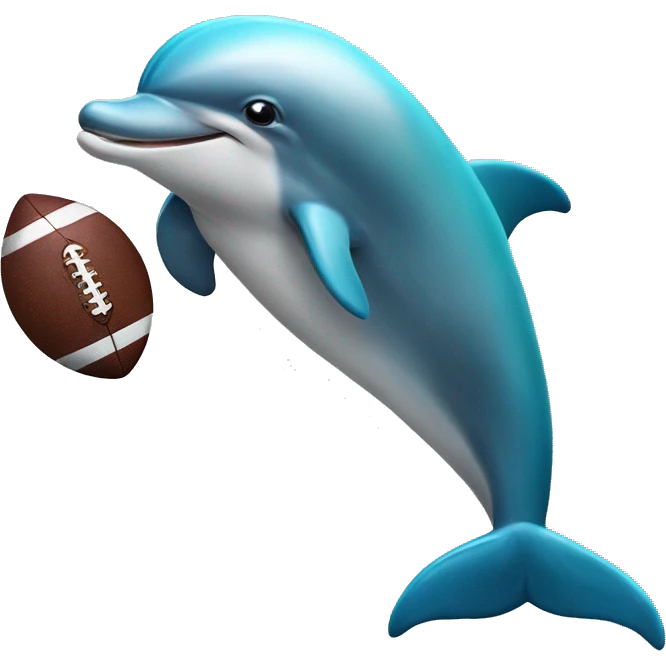 Dolphin with a football emoji