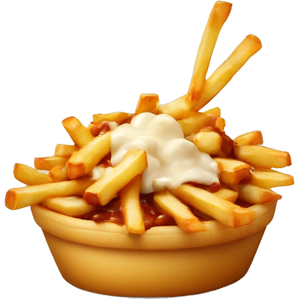 Poutine qui mange une poutine emoji