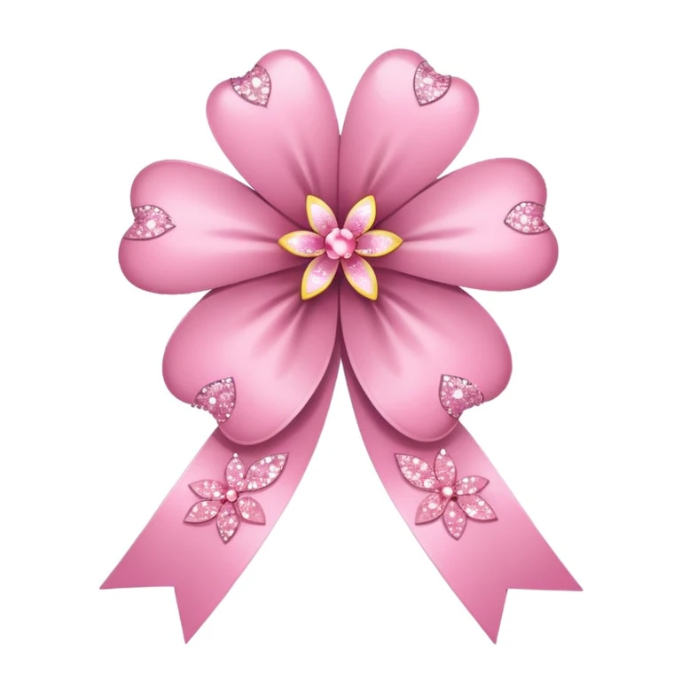 sakura flower with a ribbon and sparkles emoji