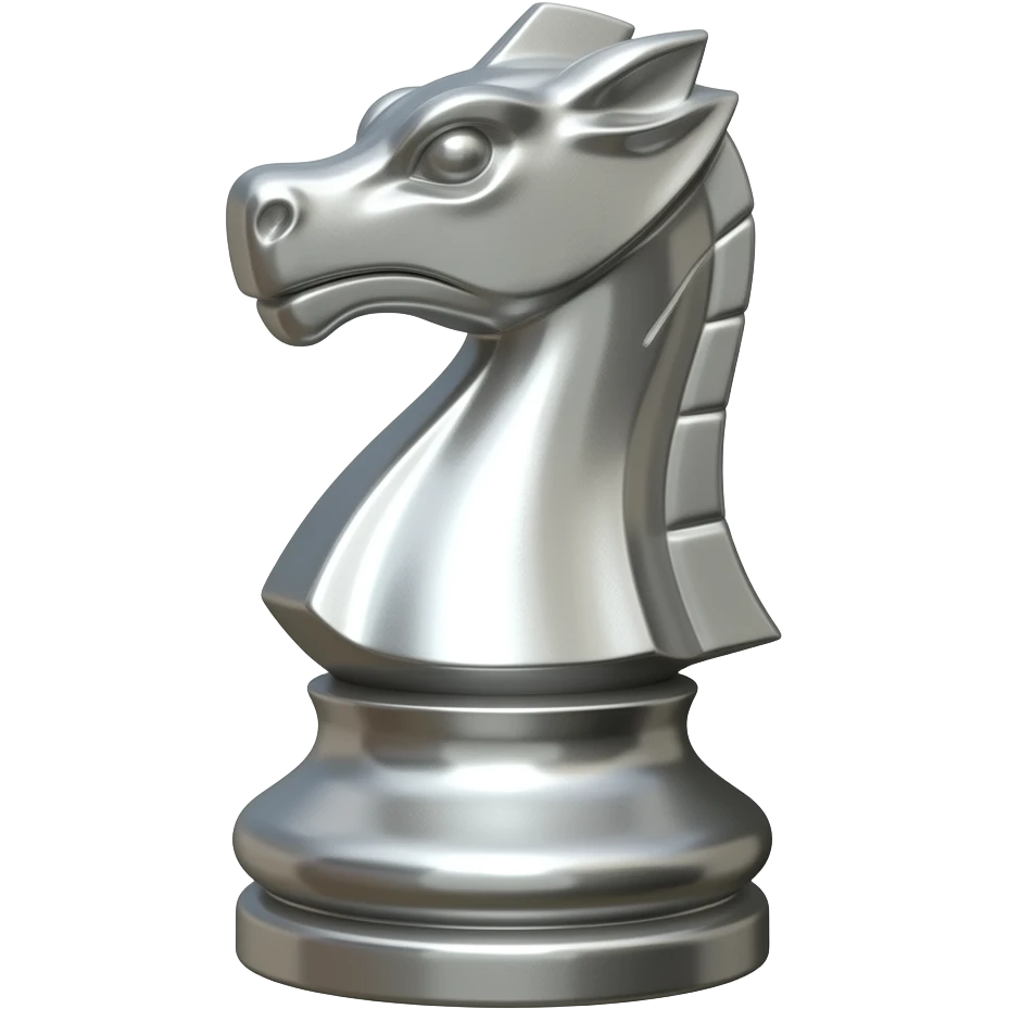 silver dragon shape pawn emoji