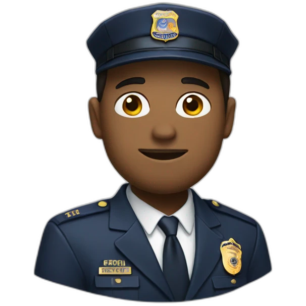 man in FBI uniform and FBI cap emoji