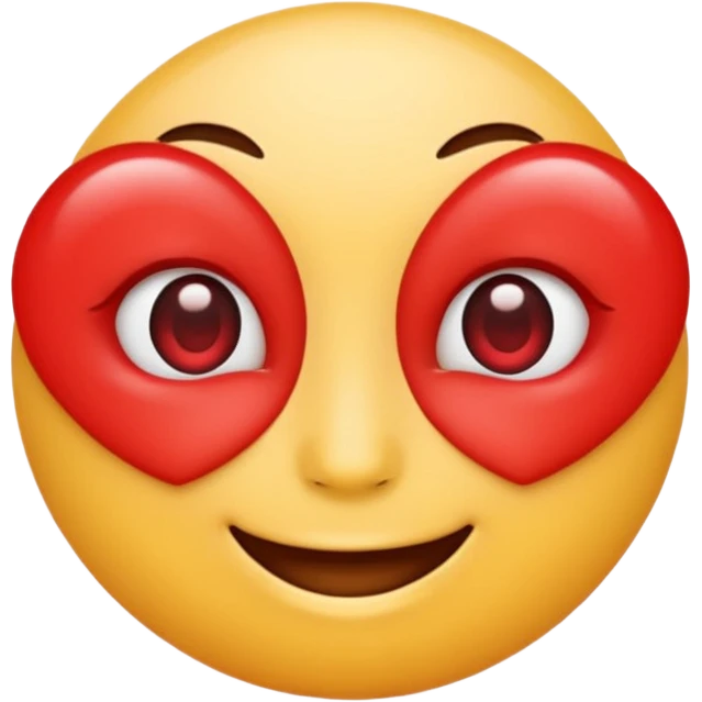 A heart eyes emoji emoji