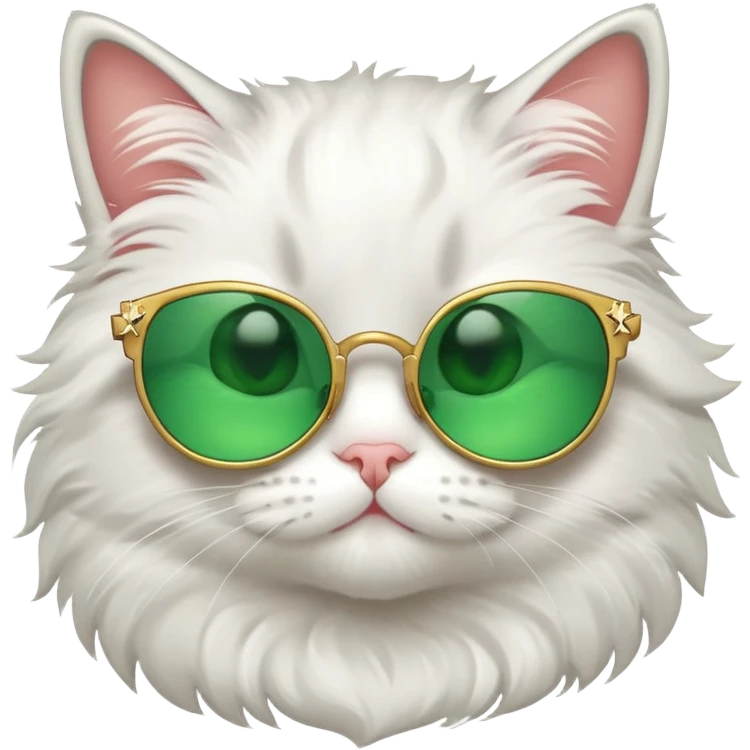 Winking cat with star-shaped sunglasses emoji