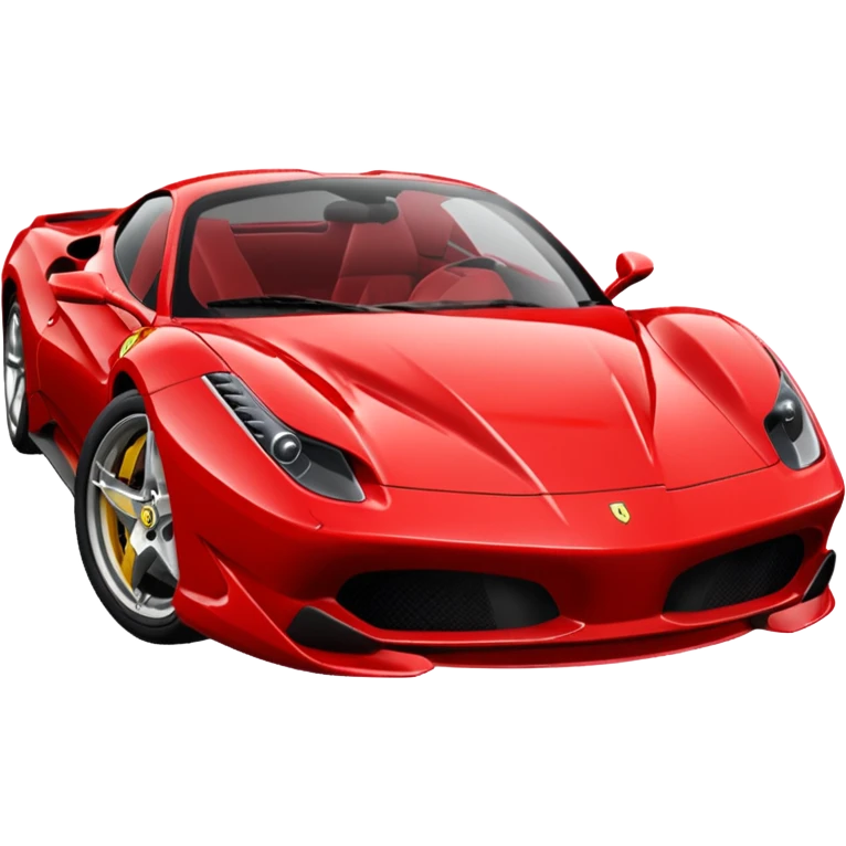 Red Ferrari sports car emoji