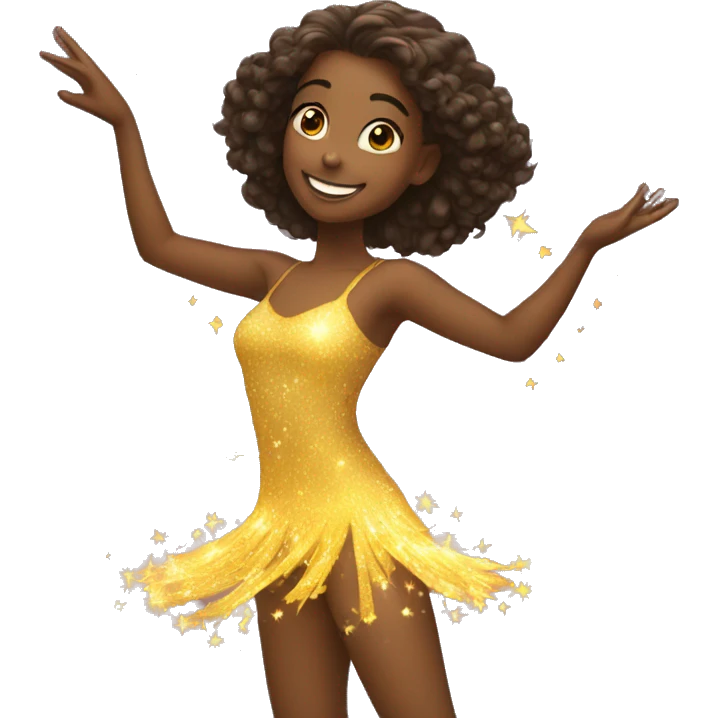 girl dancing with sparkles emoji