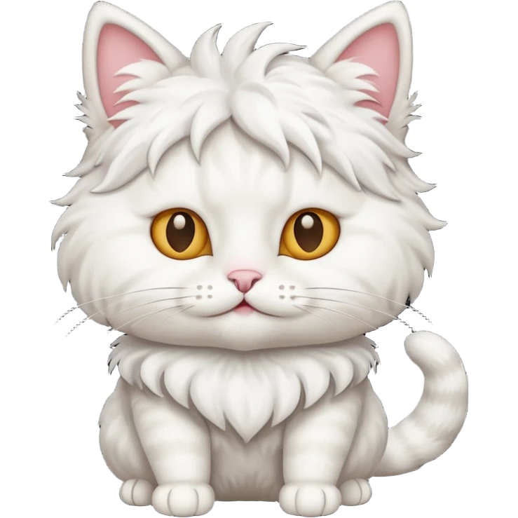 white cat with funny costume emoji