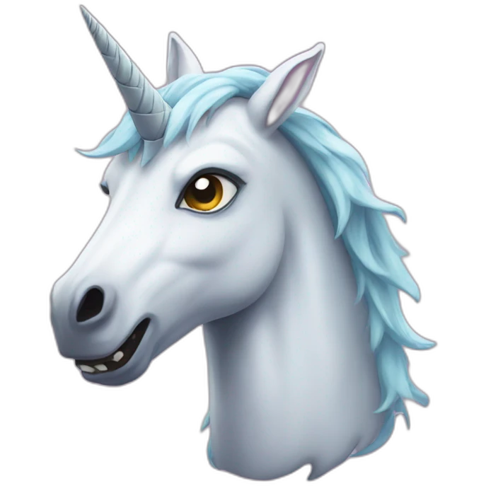 scary unicorn emoji