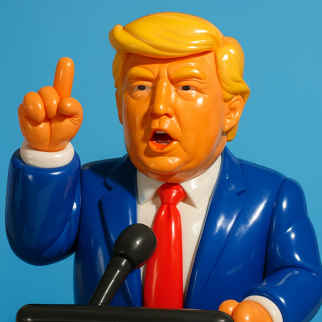 Donald Trump speaking at a rally emoji