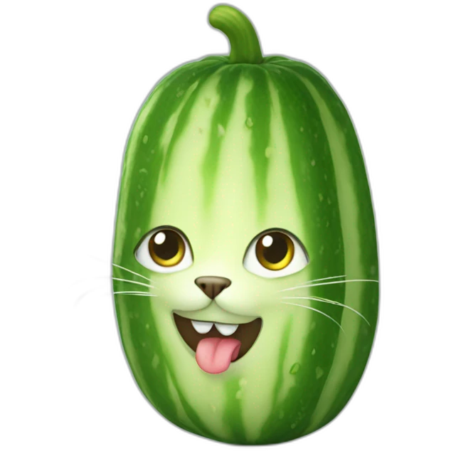 cat cucumber emoji