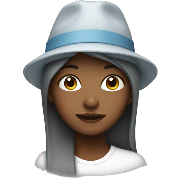 girl with a fog hat emoji