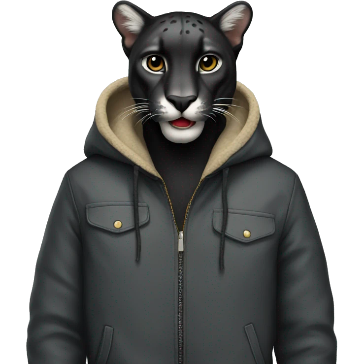 black puma with jacket emoji