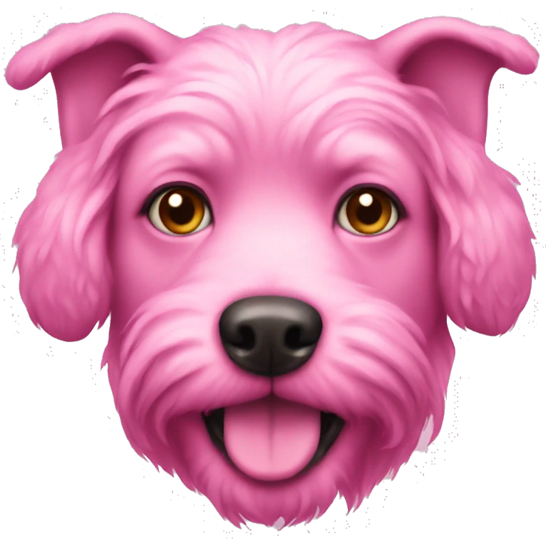 Pink dog emoji