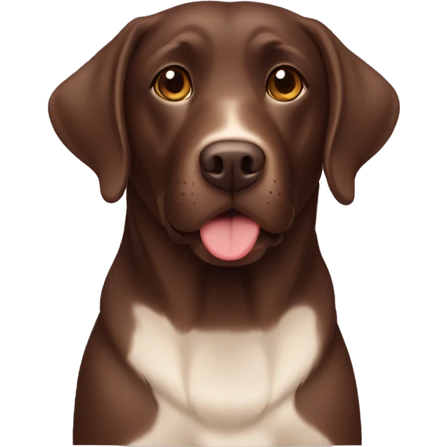Chocolate lab dog emoji