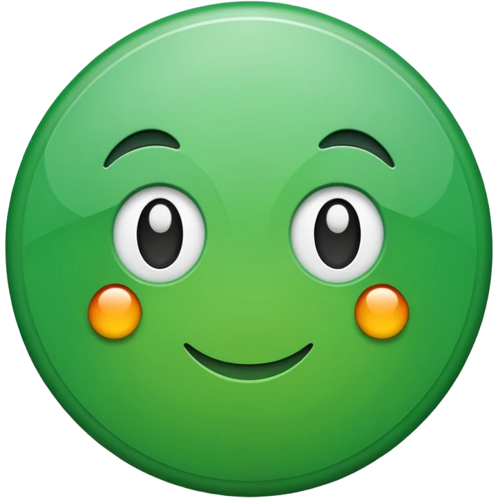 play icon, subtle shadow, vibrant green emoji