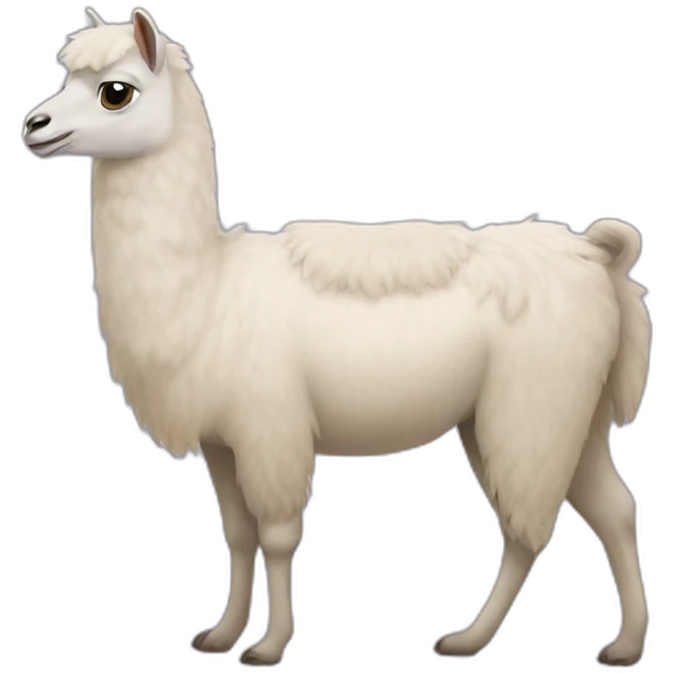 Lama with crocs emoji