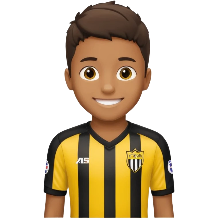 niño con la camiseta de futbol del club atlético Peñarol de uruguay emoji