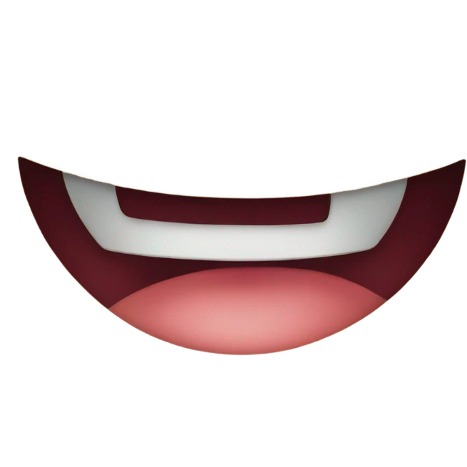 Apple with face emoji