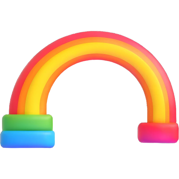 bright rainbow emoji