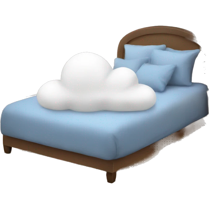 a cozy cloud bed  emoji