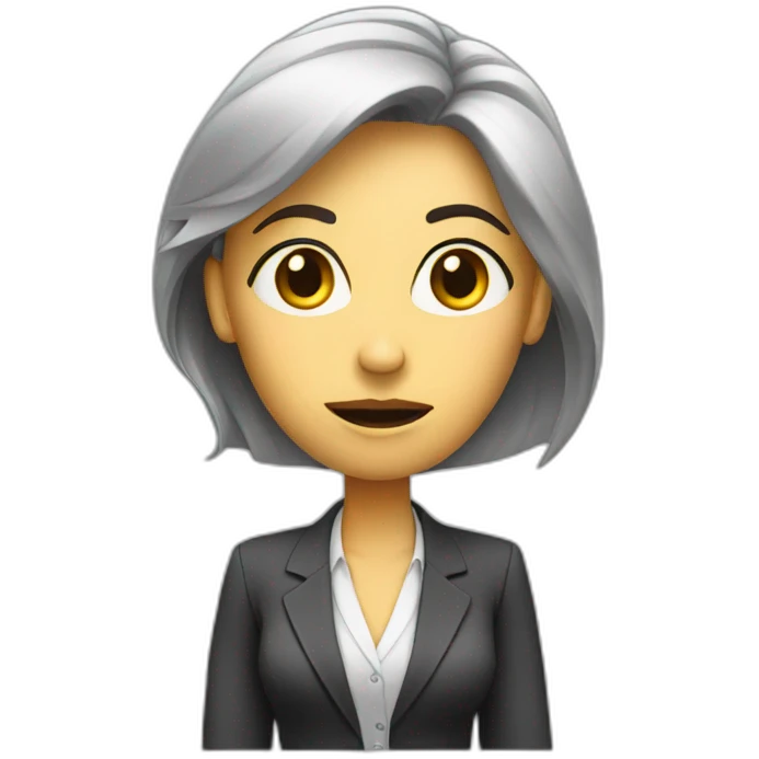 corporate woman being confused emoji