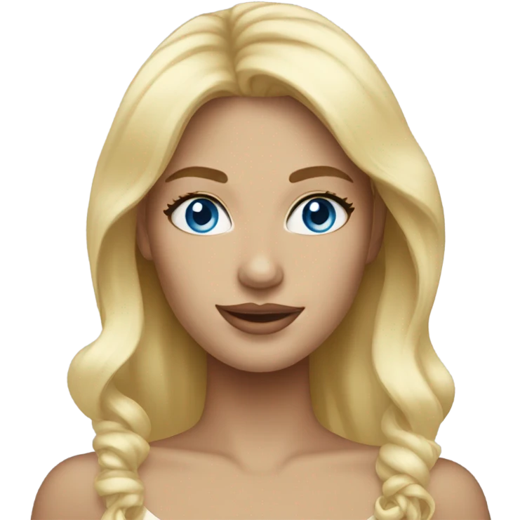 blonde blue eyed pretty woman  emoji