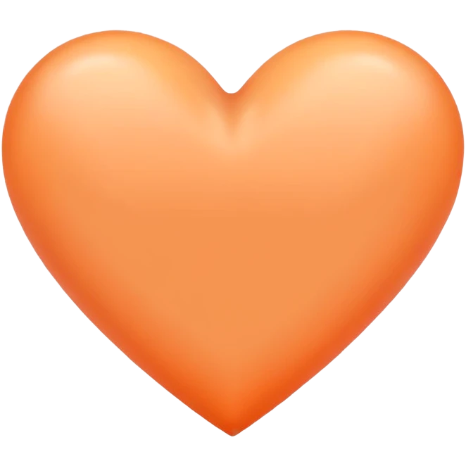 pastel orange heart emoji