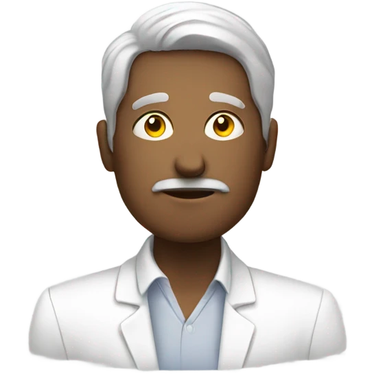 Man standing in the bathroom smoking emoji
