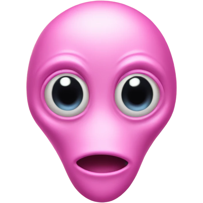 Pink alien with four eyes emoji