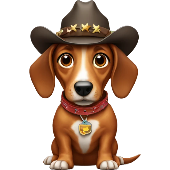 wiener dog cowboy emoji