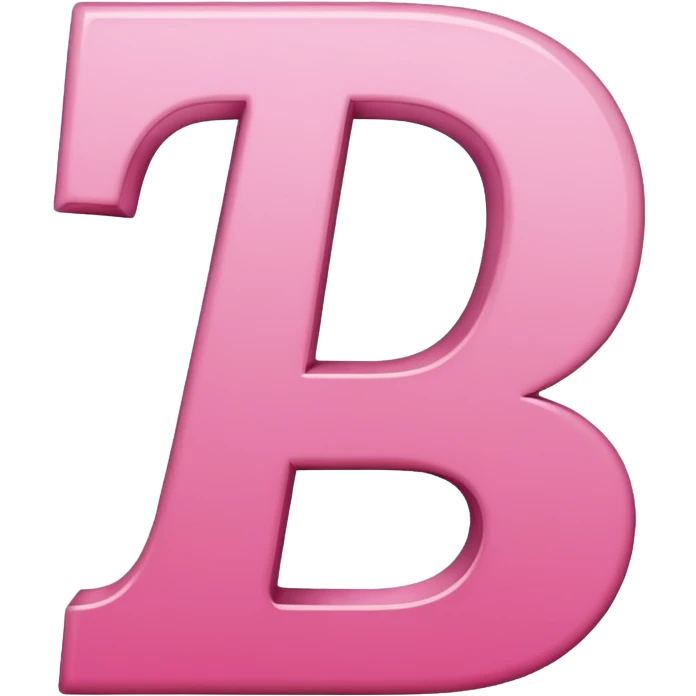 Lettre J de couleur rose emoji