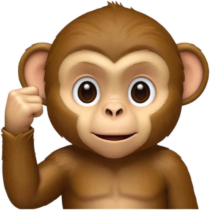 monkey with one thumb pointing down emoji