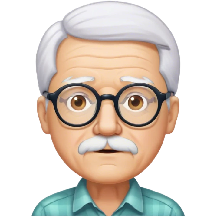 blunt grand paawith spects and white hair emoji