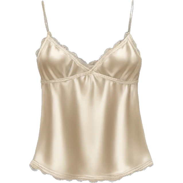 Beige silk camisole pjs emoji