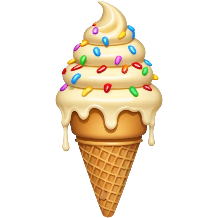 Ice Cream Cone melting emoji