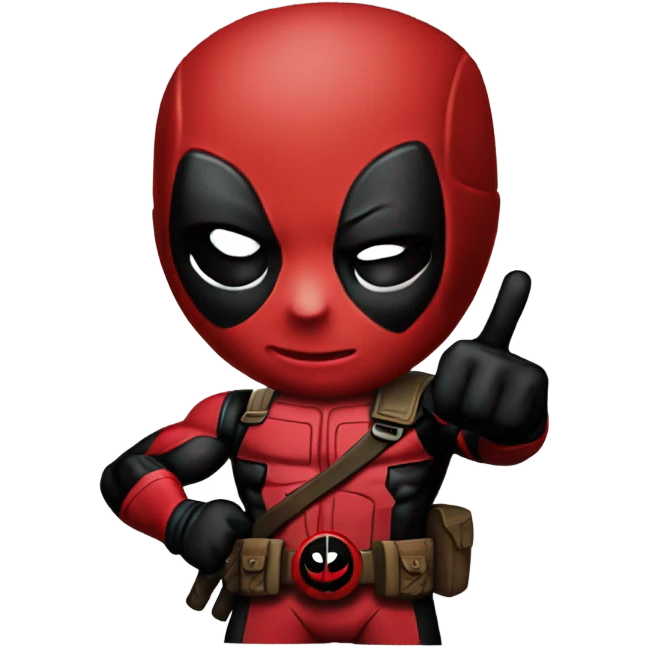 deadpool with middle finger  emoji
