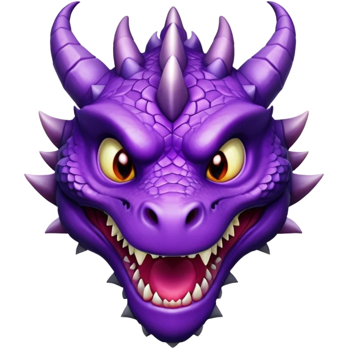 Purple Dragon with a Devilish Smile emoji