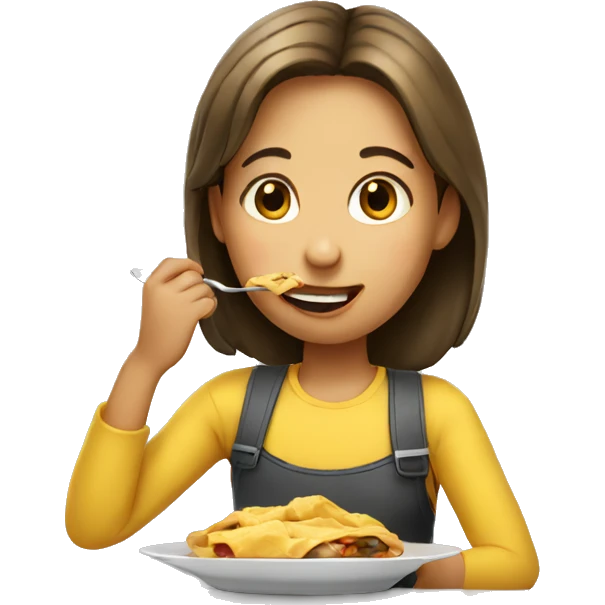 girl eating emoji