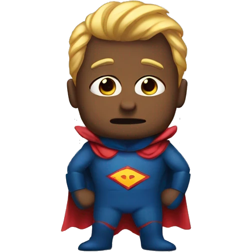 embarrassed superhero emoji