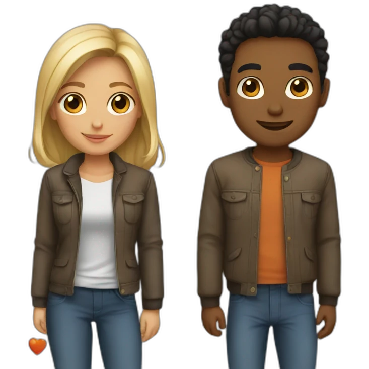 Couple young emoji